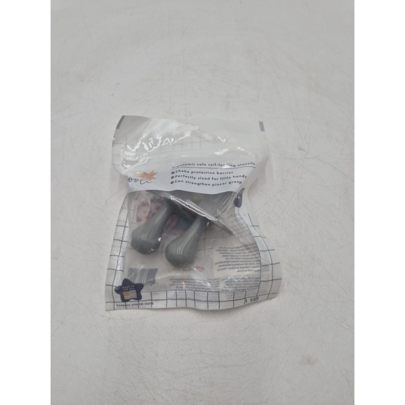 Baby Spoon & Fork Toddler Utensils Set Self Feeding Training Silicone Cultery 6+ - Picture 3 of 7